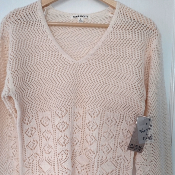 NWT Moral Society Knit Lightweight Sweater - Picture 3 of 9